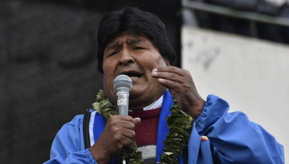 El expresidente de Bolivia, Evo Morales, durante las celebraciones del 26 aniversario del gobernante Partido Movimientos Al Socialismo (MAS), en La Paz. (Foto: AIZAR RALDES / AFP).