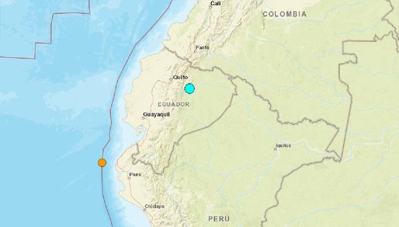 Un sismo de magnitud 5,3 deja un herido en el municipio de Tena, en la provincia de Napo, Ecuador. (Captura de USGS)
