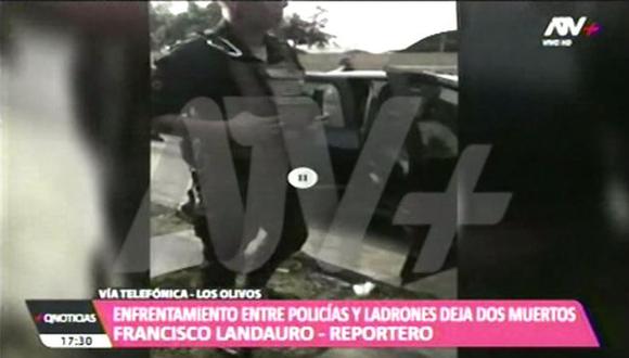 La balacera ocurrió en la avenida Gerardo Unger, a la altura del paradero conocido como Tres postes, en Los Olivos. (Foto: ATV+)