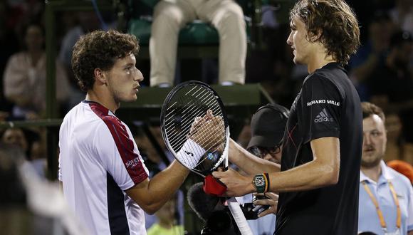 Pablo Carreño Busta quedó fuera del Masters 1000 de Miami, luego de caer ante el alemán Alexander Zverev y le dijo adiós a sus aspiraciones de campeonato. (Foto: EFE)