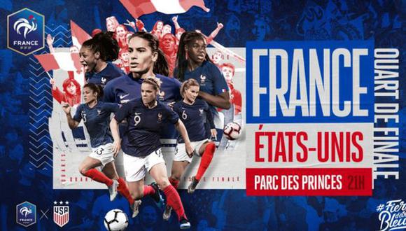 Dos grandes equipos, Francia y Estados Unidos, y un escenario histórico, el Parque de los Príncipes, para una bella página en la historia del fútbol femenino. (Foto: @equipedefrance)