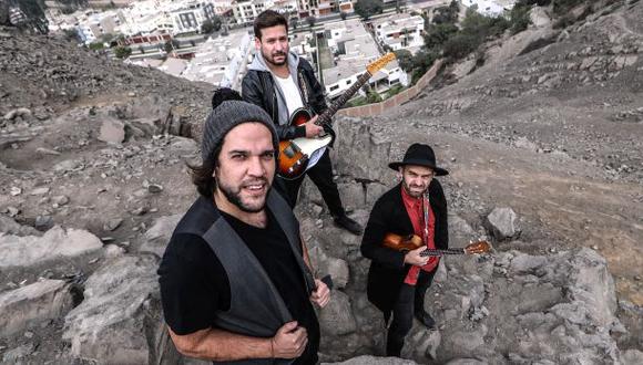 Alonso Briceño, Luis Buckley y Paul Schabauer, integrantes de la banda peruana We The Lion. (Foto: Alessandro Currarino / El Comercio)