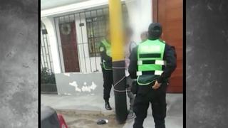 Vecinos atrapan a ladrón y lo atan a un poste en San Martín 