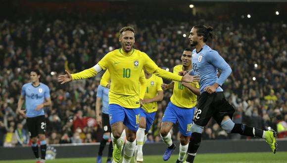 Con gol de Neymar, Brasil derrotó 1-0 a Uruguay en amistoso FIFA. (Foto: AP)