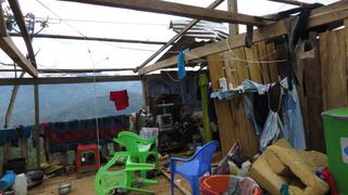 Vraem: 240 familias quedaron sin techo por vientos y granizada