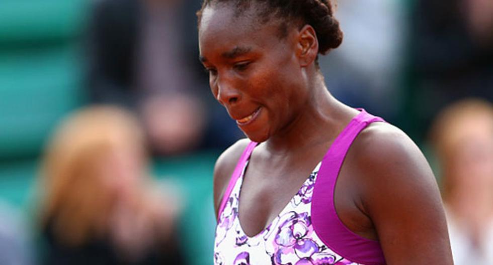 Venus Williams no solo queda eliminado de Roland Garros, sino también recibe una multa de 3 mil dólares. (Foto: Getty Images)