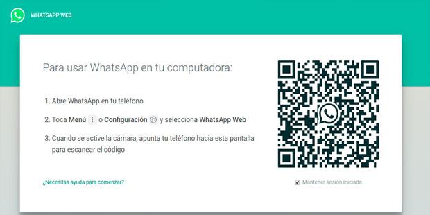 Para ingresar a WhatsApp Web solo necesitas ingresar tu código QR en el ordenador. (Foto: Captura)