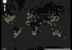 Mapa muestra lugares donde cayeron meteoritos
