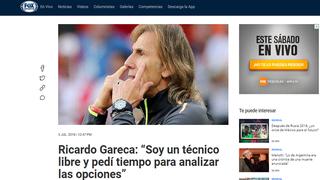 Ricardo Gareca se declaró como “técnico libre”: las reacciones de la prensa argentina