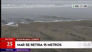 Temblor en Cañete: el mar se retiró unos 15 metros en playa Bujama