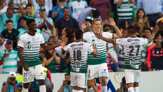 Santos Laguna goleó 4-1 a las 'Águilas' del América en primera semifinal de Liga MX