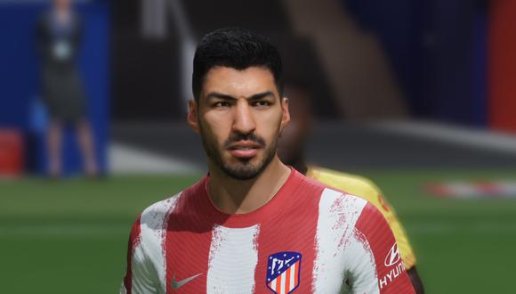 Luis Suárez en FIFA 22 de PS5. (Captura de pantalla)