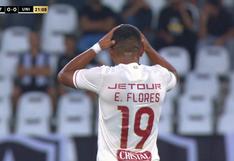 Se salvó Botafogo: Edison Flores estuvo cerca de marcar el primero para Universitario en Brasil | VIDEO