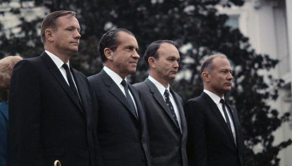 Nixon llamó a los astronautas del Apolo 11 -Armstrong, Collins y Aldrin- "los mejores embajadores en la historia de Estados Unidos". (Foto: Getty Images)