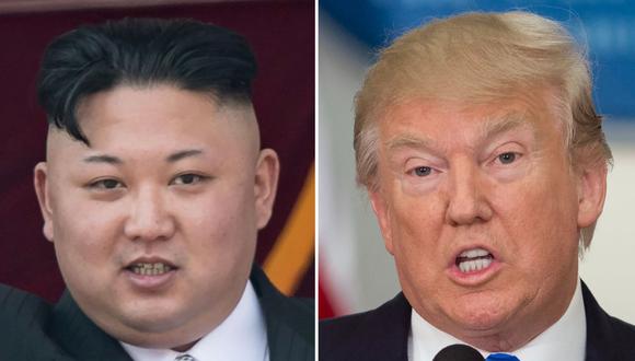 Kimj Jong-un, dictador de Corea del Norte, y el presidente de Estados Unidos Donald Trump. (AFP).