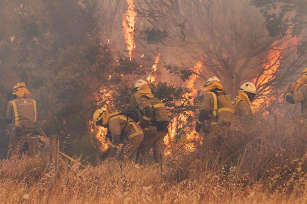 El mayor de estos incendios forestales seguía fuera de control esta tarde en la Sierra de la Culebra, una cadena montañosa de la región de Castilla y León (noroeste), cerca de la frontera con Portugal.