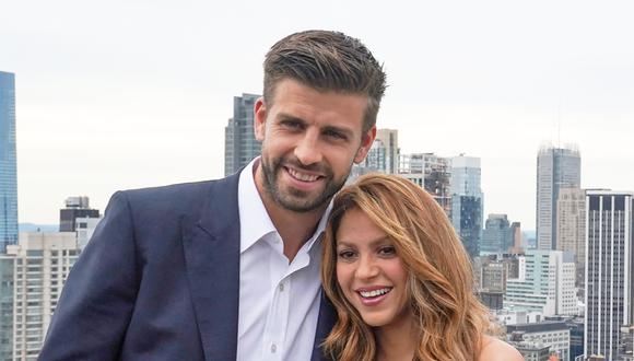 Gerard Piqué y Shakira durante un partido por la Copa Davis de 2019 en New York (Foto: AFP)