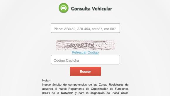 En esta nota podrás conocer todos los datos de un vehículo, a través de la página de la Sunarp. (Foto: Sunarp)
