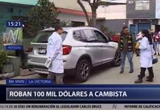 ‘Marcas’ roban 100 mil dólares a cambista que retiró dinero en San Isidro