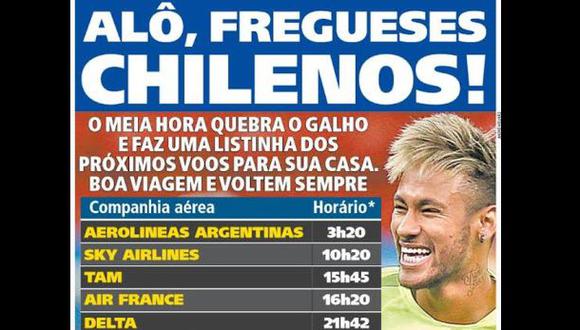Brasil vs. Chile: diario brasileño mandó de regreso a chilenos