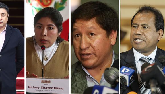 Congresistas Bermejo, Chávez, Bellido y Tello.