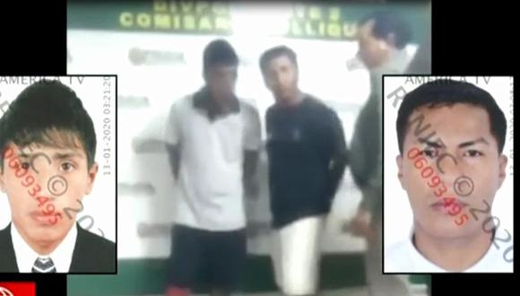 Joven denunció a dos sujetos acusados de robarle sus pertenencias y realizarle tocamientos indebidos la noche del domingo. (Captura: América Noticias)