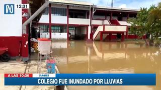 Tumbes: lluvias inundan colegio Víctor Raúl Haya de La Torre | VIDEO