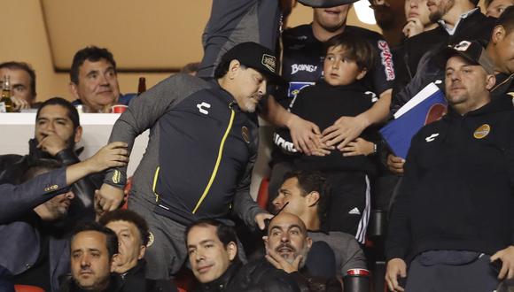 Atlético San Luis venció 4-2 a Dorados y frustró el ascenso a la Liga MX del equipo de Diego Maradona. | Foto: AP