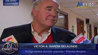 Adoptarán medidas de seguridad tras amenazas a García Belaúnde