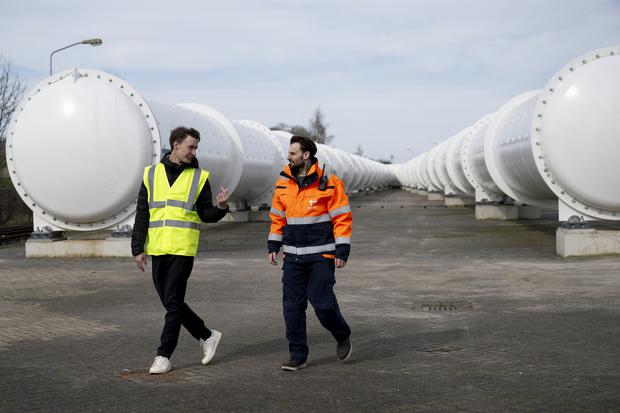 Este es el Centro Europeo Hyperloop (EHC). La idea es que pueda servir de pruebas para el sistema de transporte rápido. (Foto: AFP)