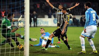El Napoli igualó 3-3 con Udinese y agrava su mal momento en la Serie A