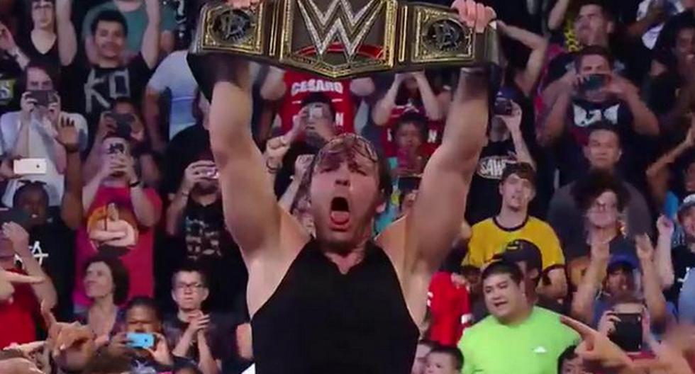 Dean Ambrose venció en un gran combate a Seth Rollins y Roman Reigns. (Foto: WWE | Video: FOX Sports)