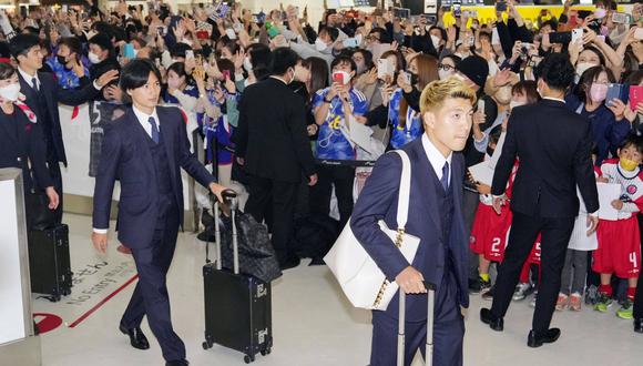 Selección de Japón tuvo un caluroso recibimiento en Tokio. (Foto: AP)