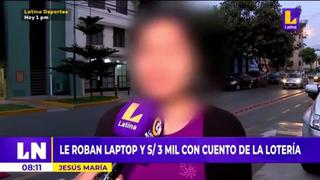 “Han hecho daño a una hija de Dios”: Le roban laptop y S/ 3 mil con cuento de la lotería | VIDEO