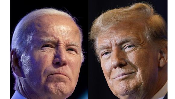 Esta imagen combinada muestra al presidente Joe Biden, y al candidato presidencial republicano, el expresidente Donald Trump. (Foto AP, Archivo)