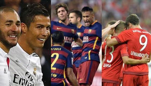 Champions League: Barcelona, Bayern y Real Madrid los favoritos