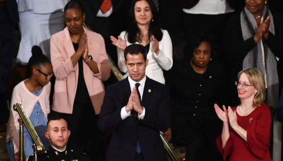 El líder opositor venezolano Juan Guaidó agradeció el apoyo recibido en el Congreso estadounidense. (Foto: AFP)