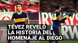 Carlos Tevez reveló la historia de la camiseta con la que homenajeó a Diego Maradona 