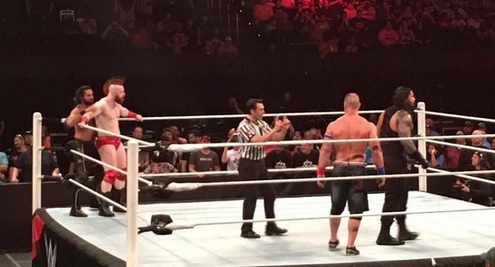 John Cena y Seth Rollins se vieron cara a cara en el último segmento que no se vio en la televisión de Raw | Foto: Twitter