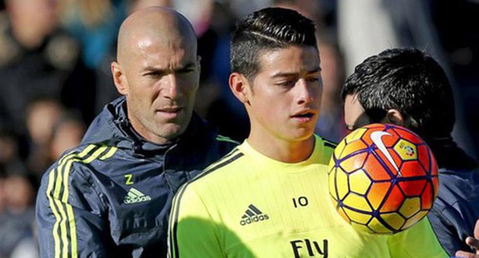 James Rodríguez desobedece al entrenador del Real Madrid, Zinedine Zidane. (Foto: Marca)
