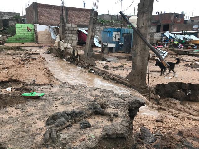 Intensas lluvias en Arequipa: huaicos bloquean vías y afectan viviendas. (Foto: Zenaida Condori)