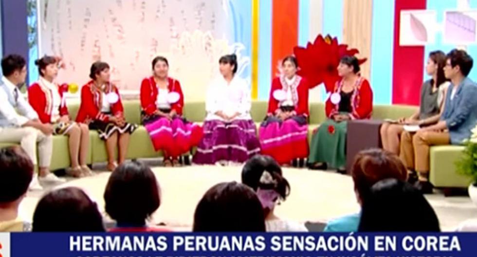 Siete hermanas del Perú son un fenómeno en la TV de Corea del Sur. (Foto: Captura YouTube)