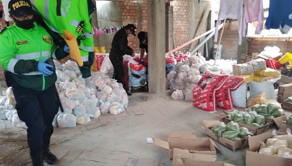 La fiscalía indicó que el gobierno regional no está autorizado para comprar y donar alimentos durante el estado de emergencia.  (Fotos Fiscalía Anticorrupción de Áncash).