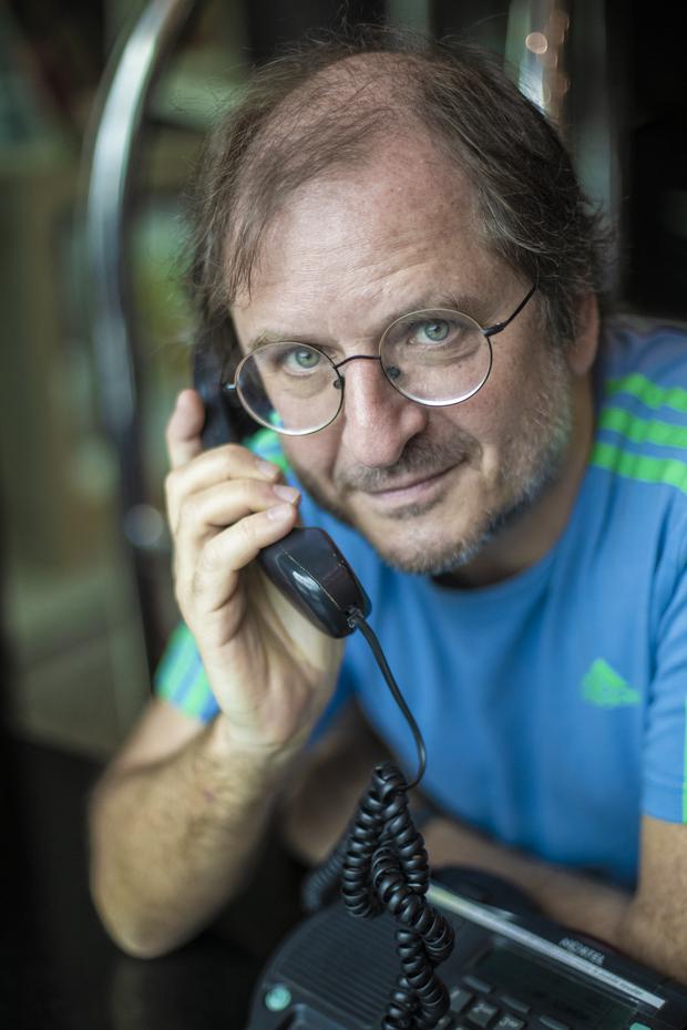 Argentine writer Martín Kohan, who was in Lima for his book "Hello?", a kind of literary farewell to the telephone.