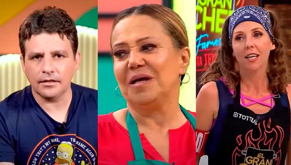 Saskia Bernaola, Nancy Cavagnari y Germán Loero fueron eliminados de "El gran chef: Famosos" | Foto: EGCF - YouTube - Latina ( Captura de video)