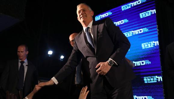 Uno de los principales rivales de Netanyahu es el jefe militar retirado Benny Gantz, cuyo partido Azul y Blanco se situó por delante del Likud de Netanyahu en las encuestas.(Foto: EFE)