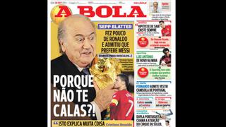 "Blatter ridiculizó a Cristiano Ronaldo", dijo la prensa portuguesa sobre burlas del mandamás de la FIFA