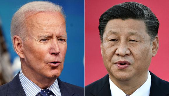 Combinación de imágenes que muestra al presidente de EE. UU. Joe Biden (izquierda) y el presidente chino, Xi Jinping, creada el 8 de junio de 2021 . (Foto de MANDEL NGAN y Anthony WALLACE / AFP)