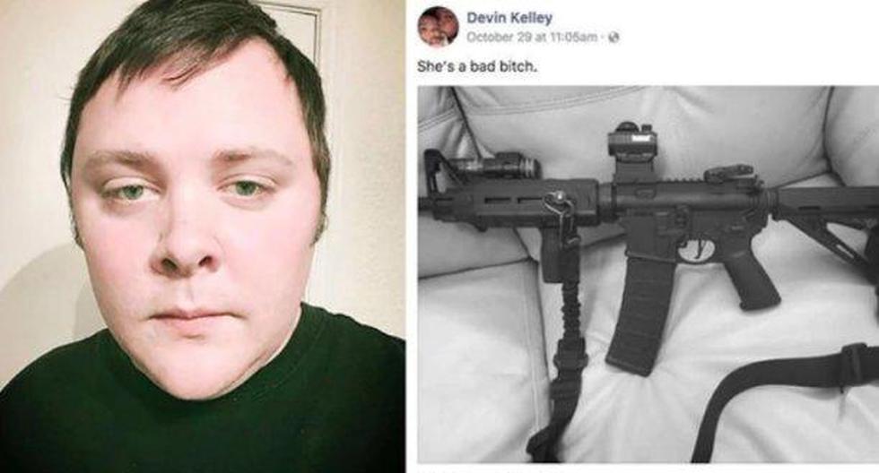 Devin Patrick Kelley, docente de estudios bíblicos, irrumpió en una iglesia y asesinó a 26 fieles que asistían a misa. Antes, había publicado la imagen de su fusil en Facebook.