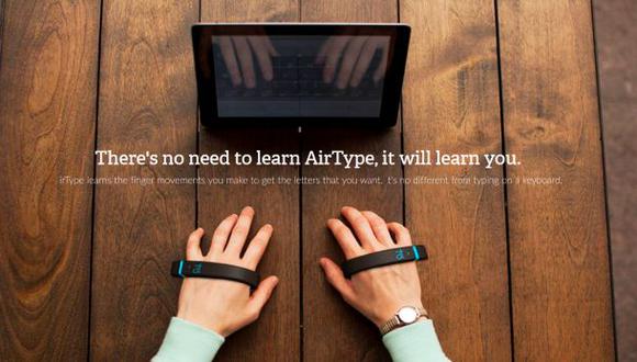 AirType, la startup que promete tipear sin teclado ni pantalla